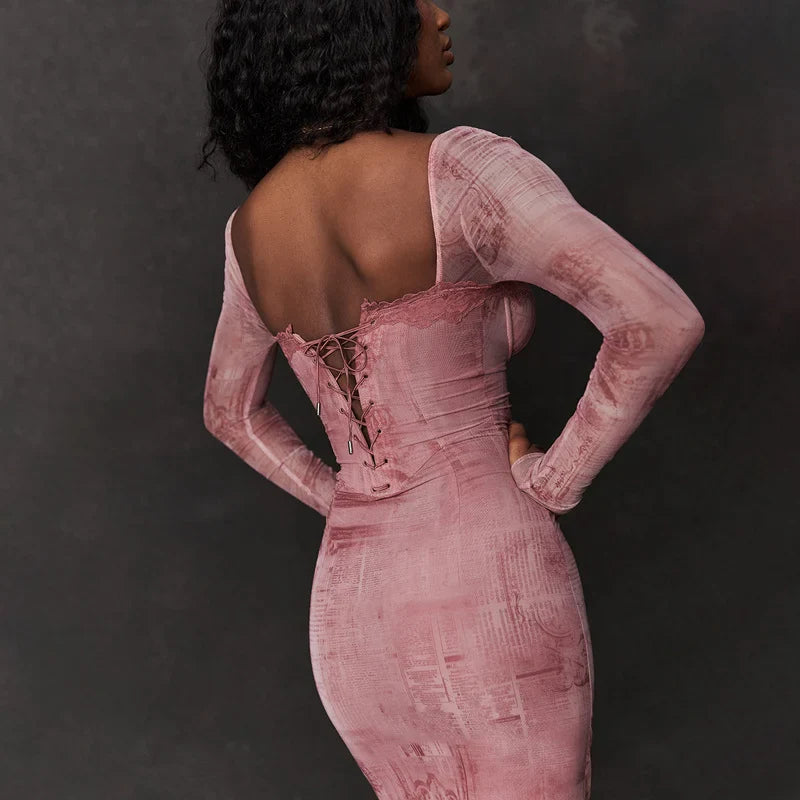 Pink | Elegant Pink Women's Dress