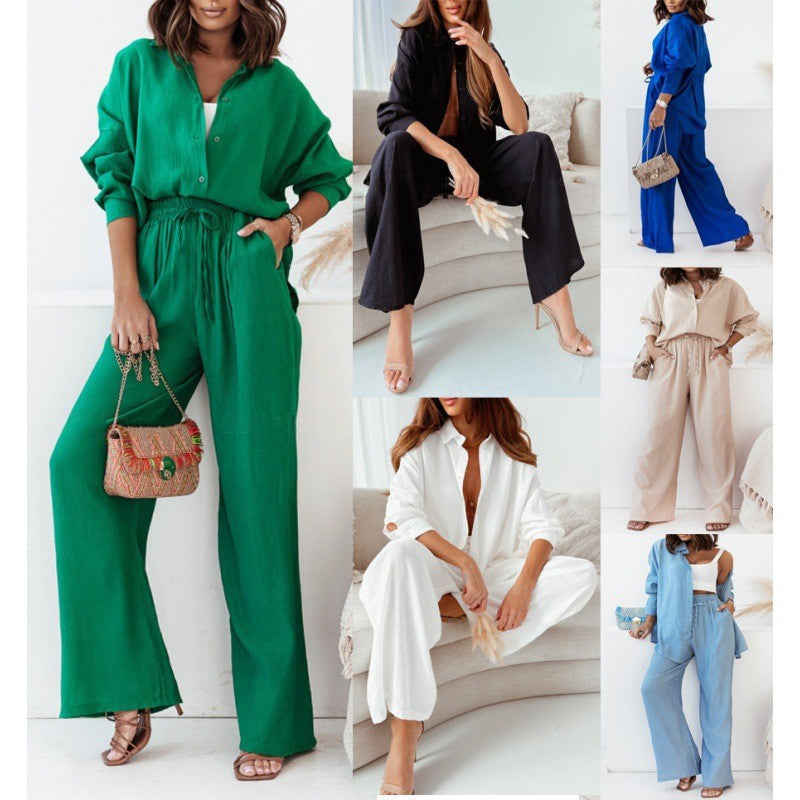 Zenith Fashion Linen Blouse and Pants Set