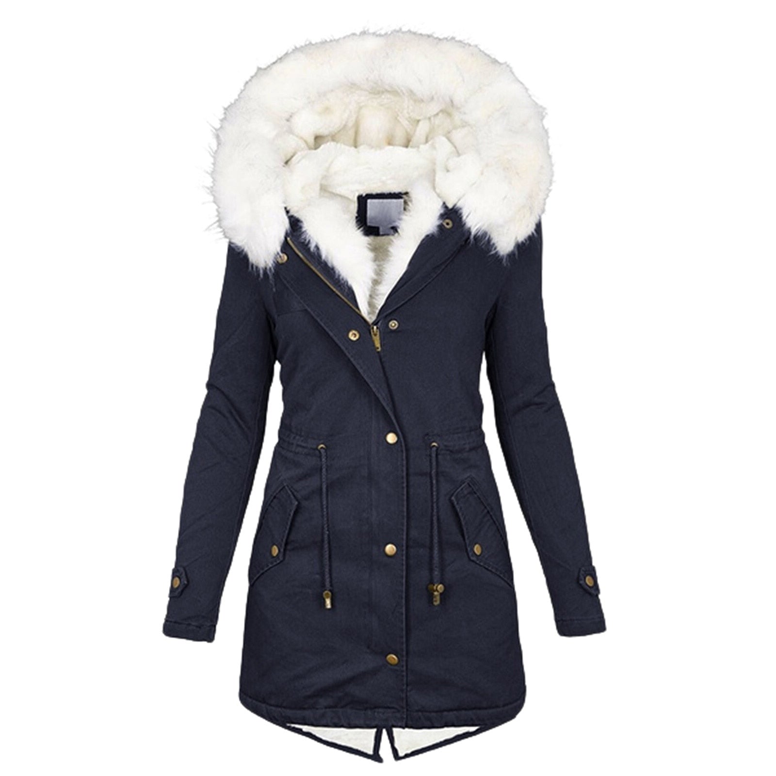 FrostGuard Luxe Giacca Invernale con Colletto in Pelliccia Vegana - Giacca Invernale Calda per Donna