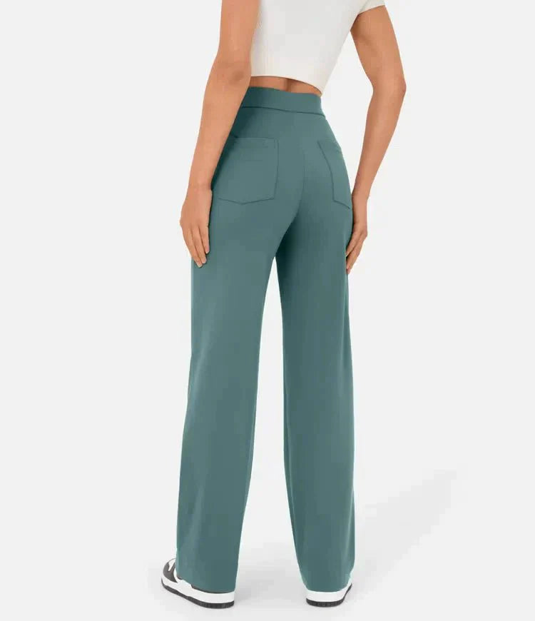 Fleur Elastische High Waisted Broek voor Flexibele Stijl