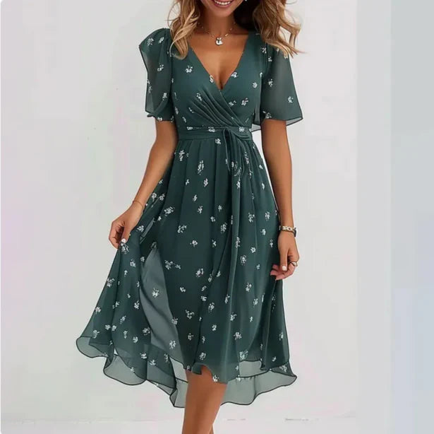 Variant image for Annegret V-hals Jurk Dames – Ademend Materiaal, Casual en Formeel-7