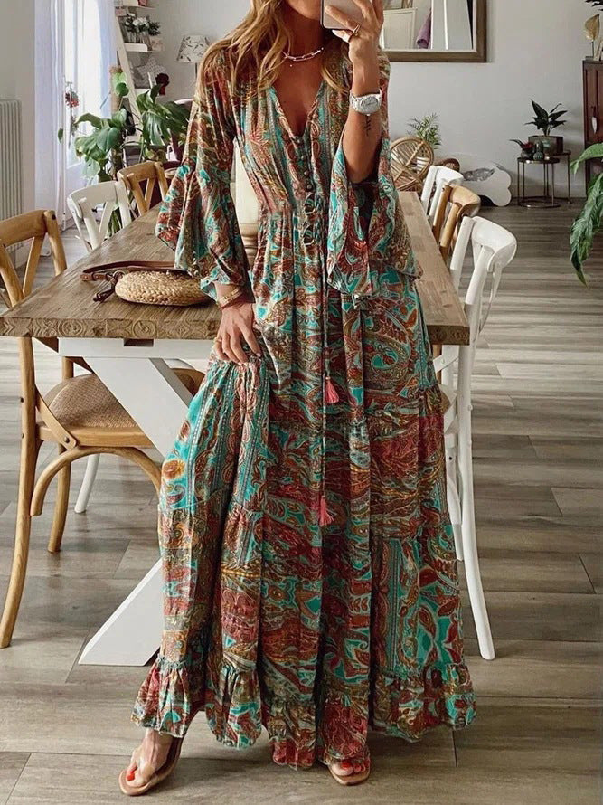 VELANORA Zomerdroom Boho Maxi Jurk