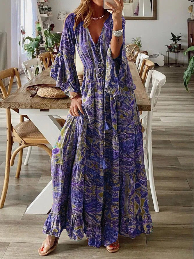 VELANORA Zomerdroom Boho Maxi Jurk