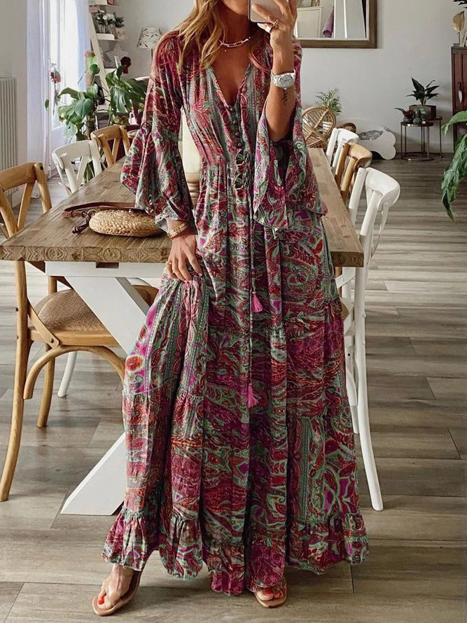 VELANORA Zomerdroom Boho Maxi Jurk