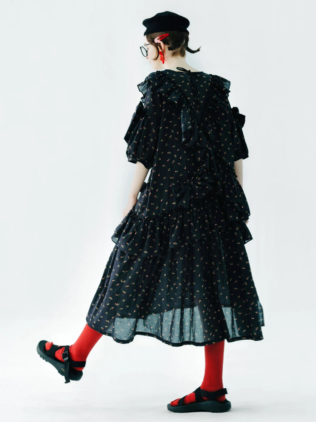 Levendige Zomerse Katoenen Bloemenjurk voor Vrolijke Vrouwen