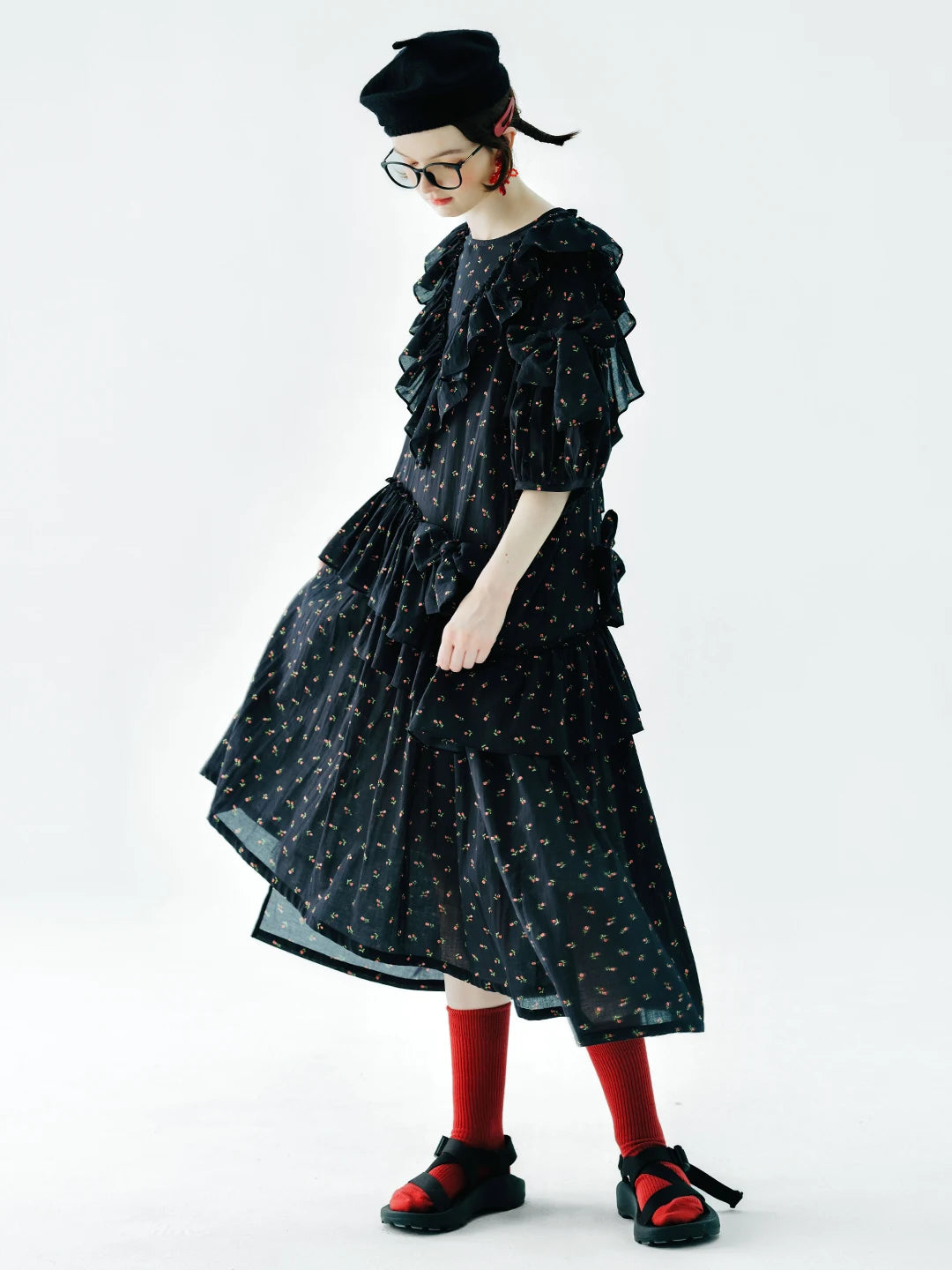 Levendige Zomerse Katoenen Bloemenjurk voor Vrolijke Vrouwen