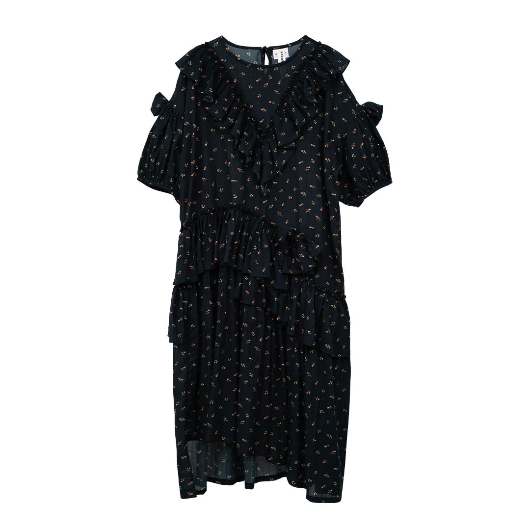 Levendige Zomerse Katoenen Bloemenjurk voor Vrolijke Vrouwen