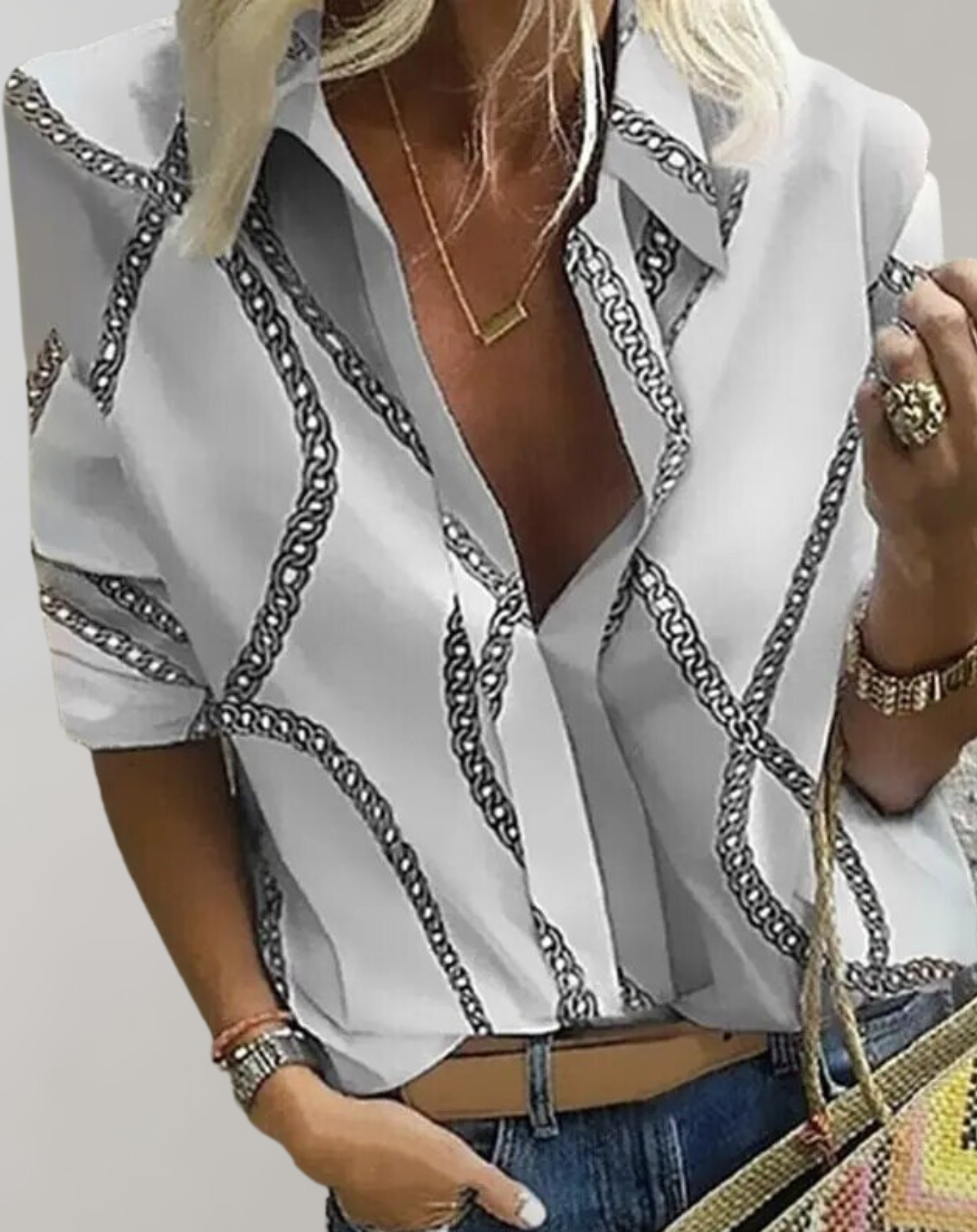 isa | Casual blouse met lange mouwen