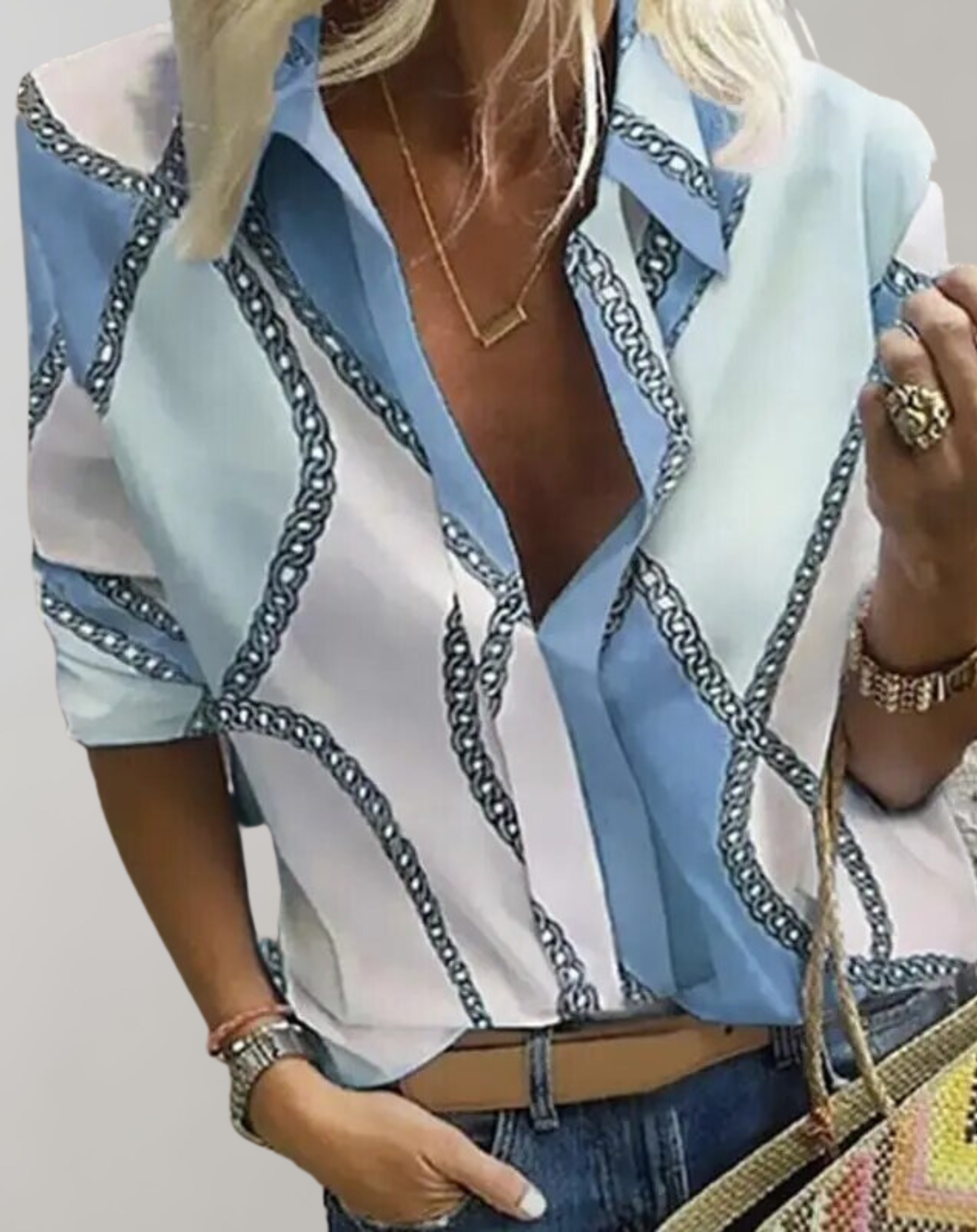 isa | Casual blouse met lange mouwen