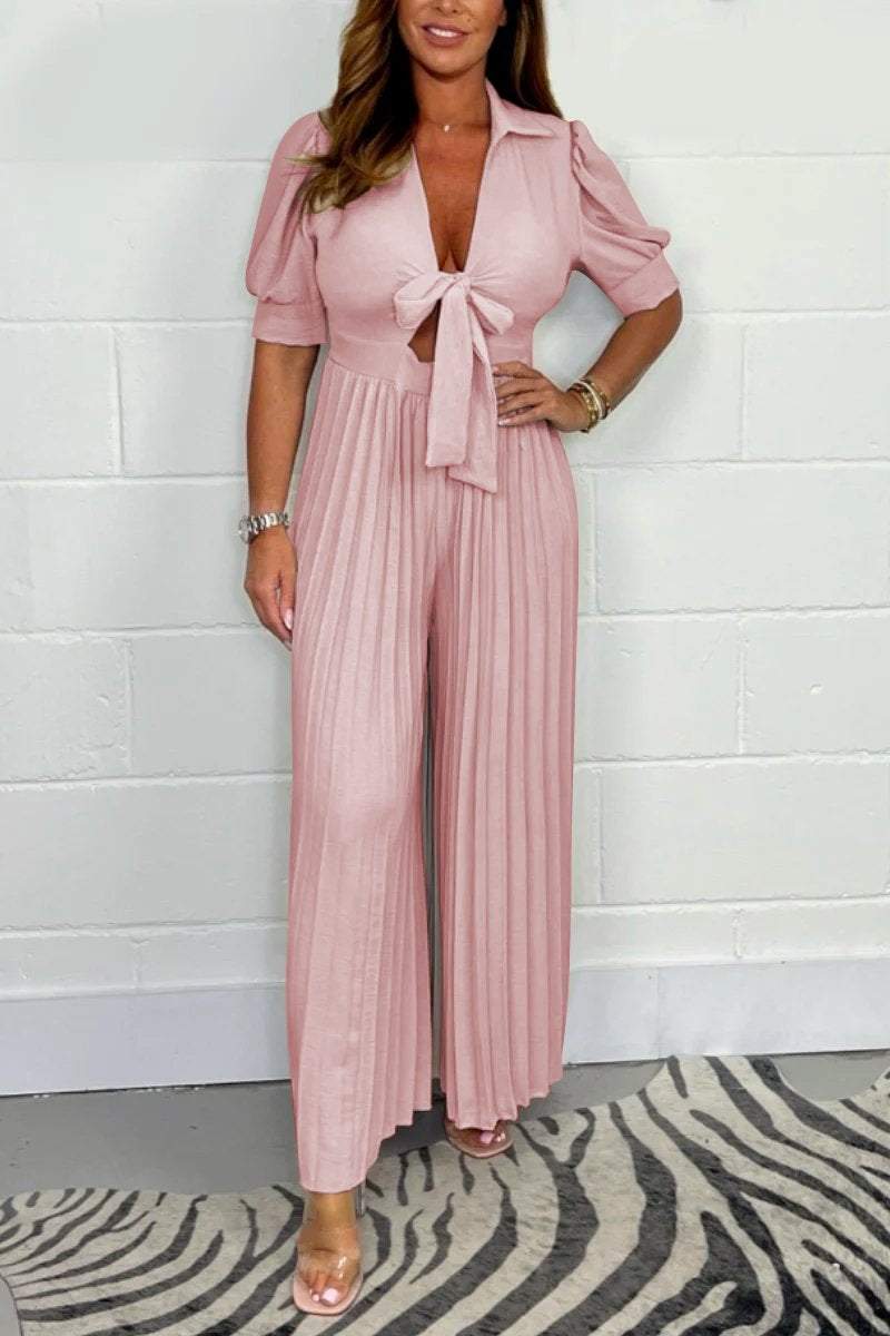 Zuivere Geplooide Jumpsuit