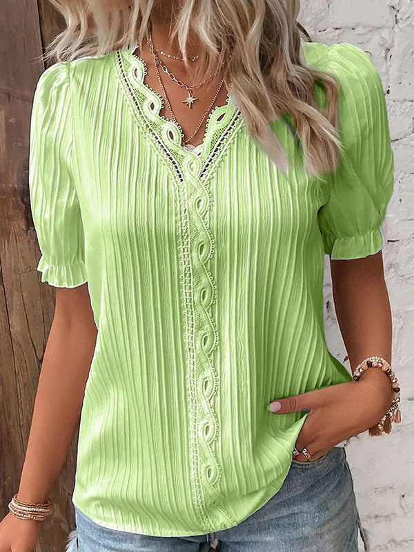 Clarisse Elegante Kanten Blouse voor Stijlvolle Dames