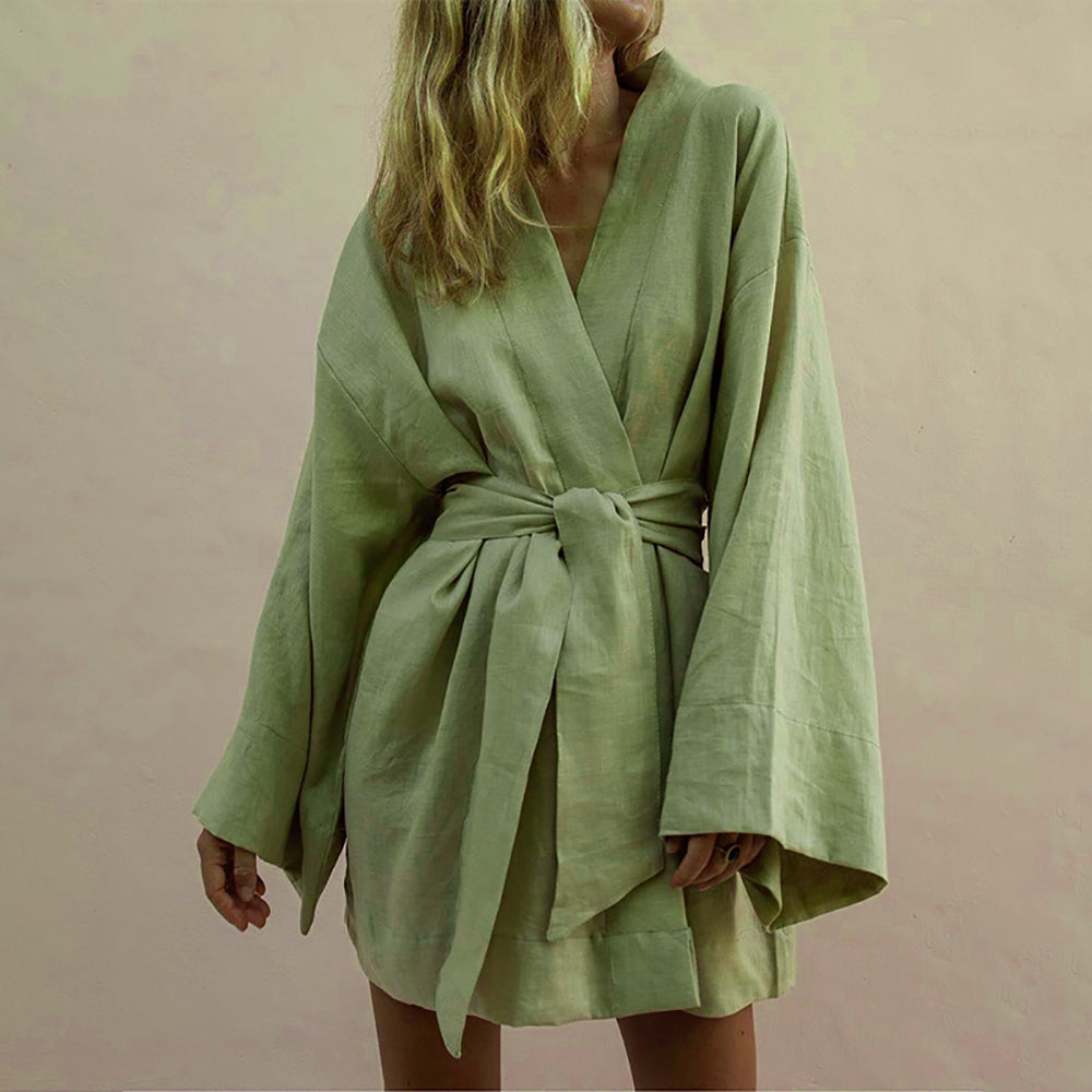 Velanora Groene Kimono Jurk