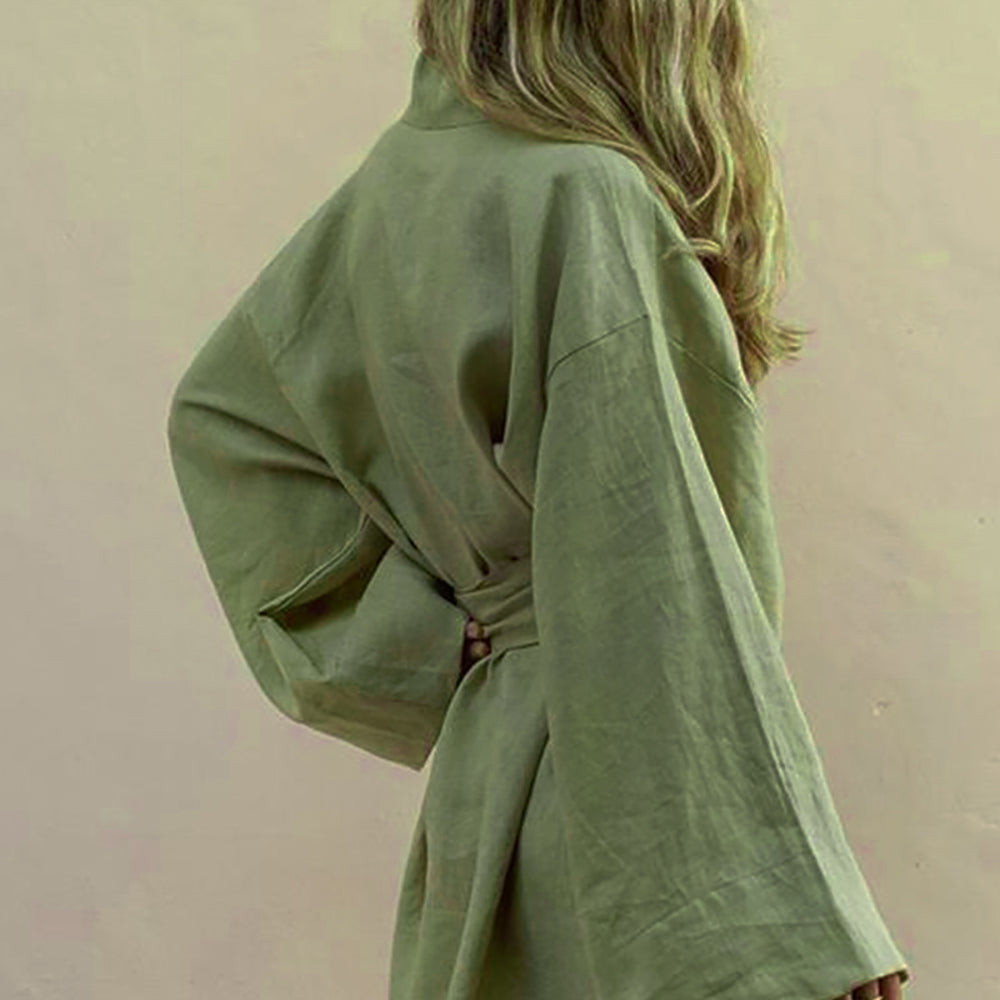 Velanora Groene Kimono Jurk