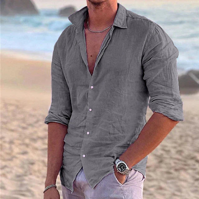 Aiden | Breathable Cotton-Linen Casual Shirt