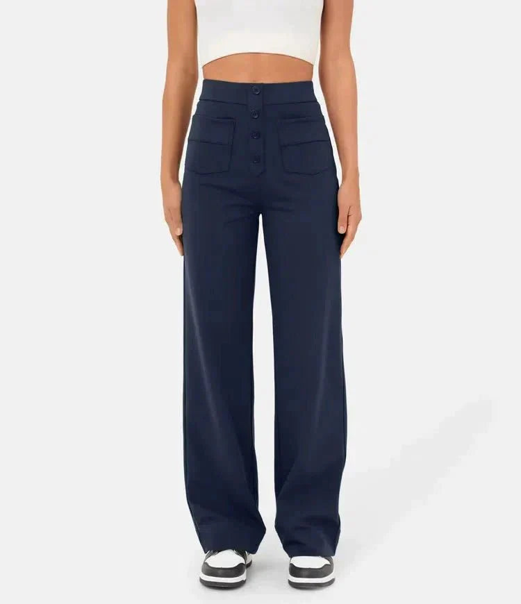 Beautiful Luna I High-Waisted Elastic Casual Pants