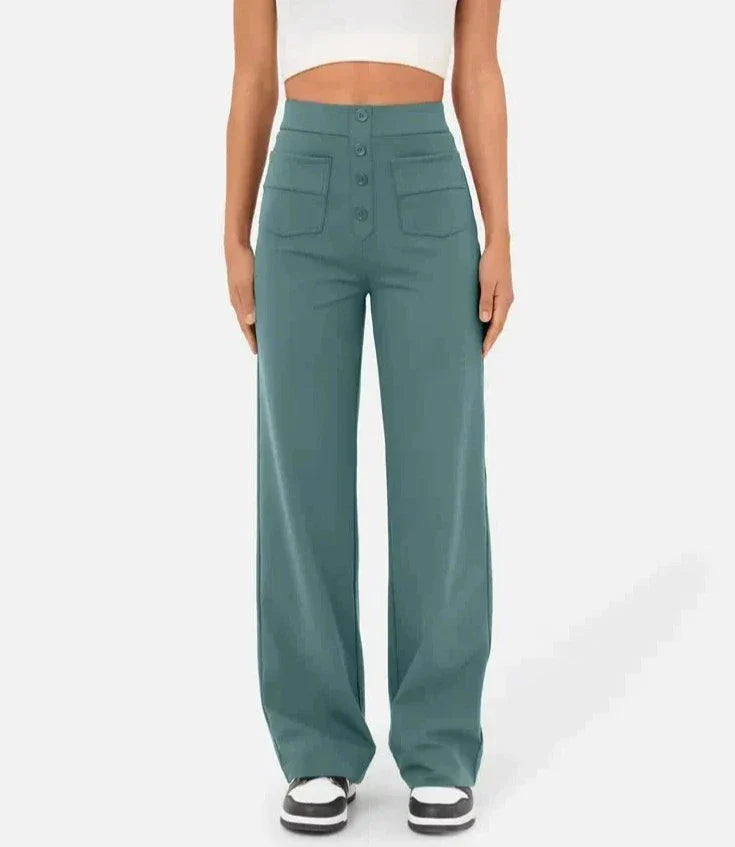 Beautiful Luna I High-Waisted Elastic Casual Pants