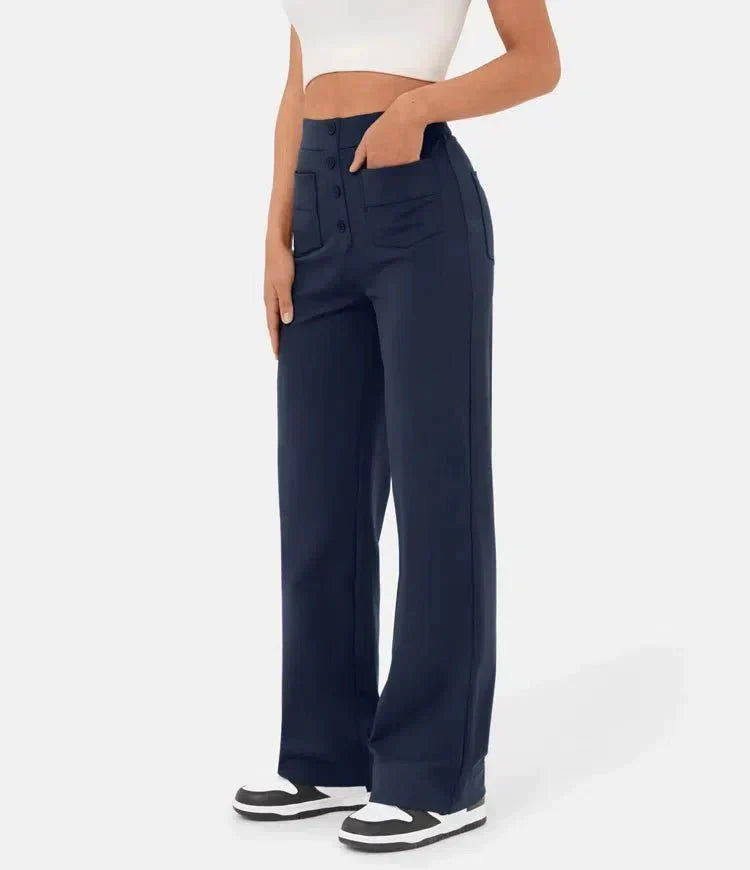 Beautiful Luna I High-Waisted Elastic Casual Pants