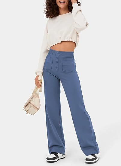 Beautiful Luna I High-Waisted Elastic Casual Pants