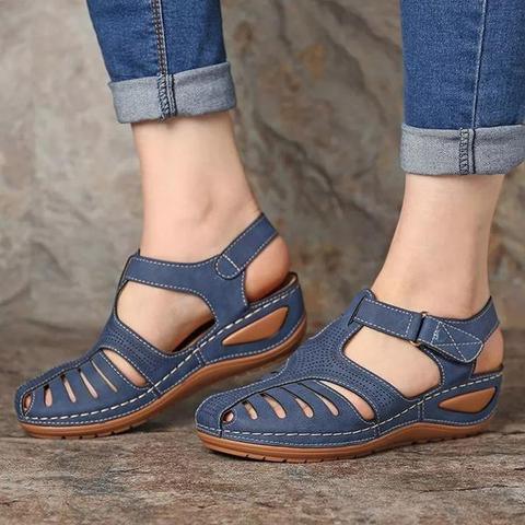 Velanora Comfortabele Orthopedische Lage Hak Sandalen