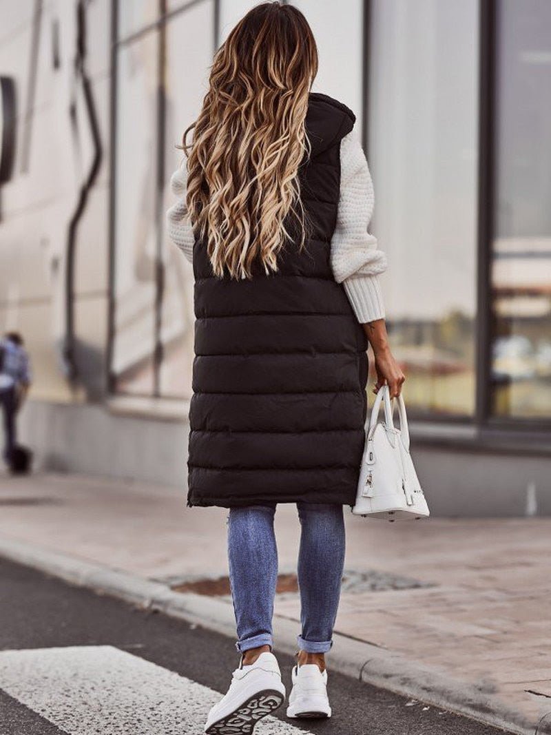 Knielange gewattete Bodywarmer für Damen von WinterGlans