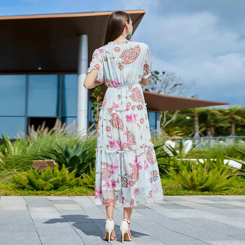 Zomerse Bloemenbries De Chubby MM Zeevakantie Stijl Strandrok