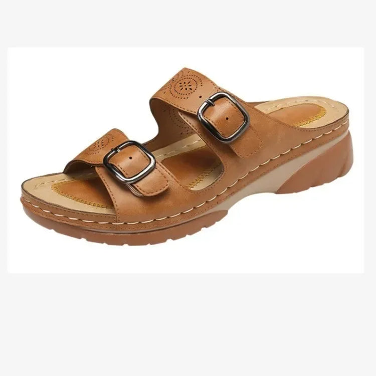 Velanora - Orthopädische Damensandale mit zwei Riemen