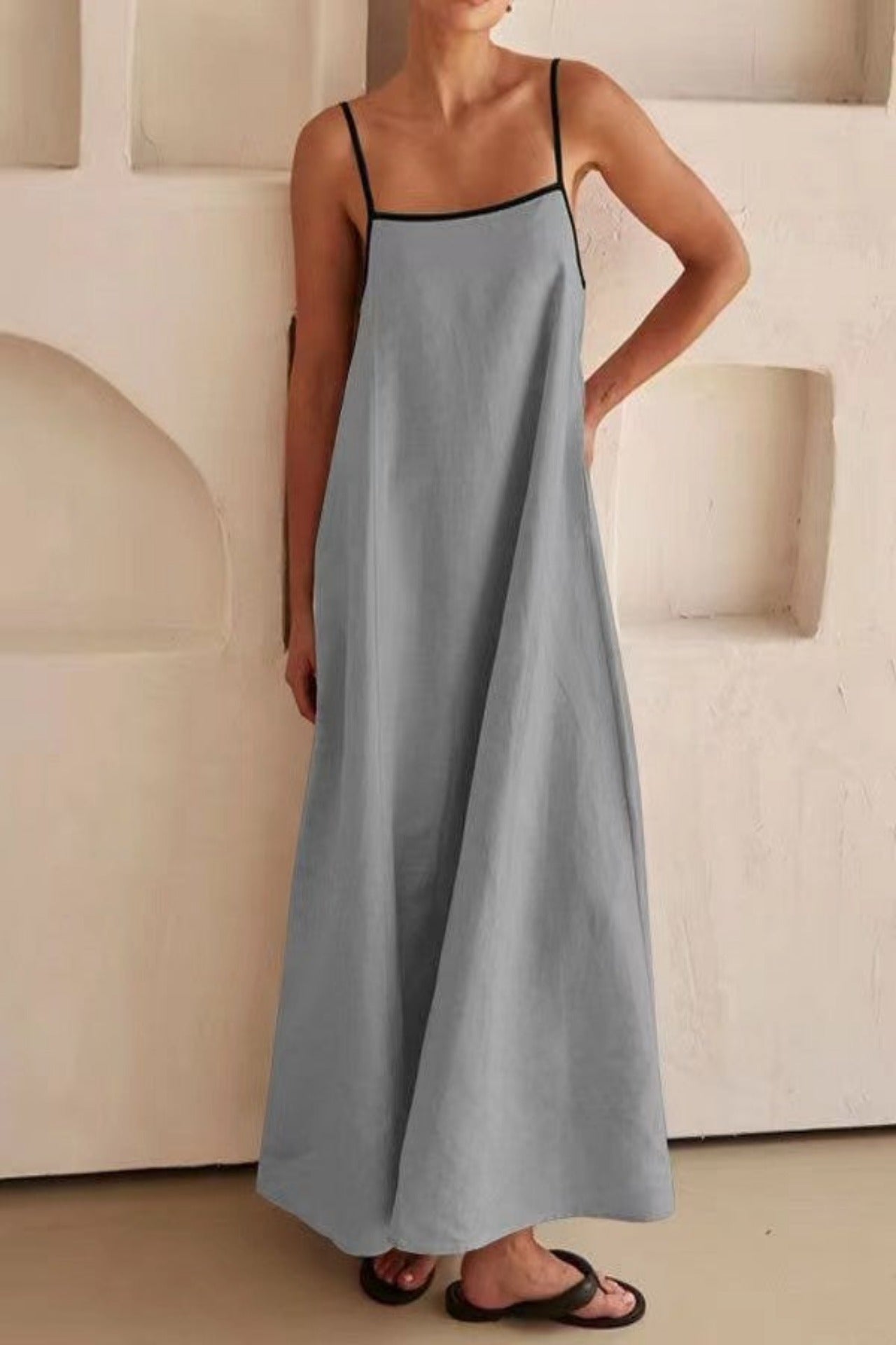 MIA Linnen Maxi Jurk