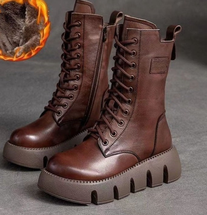 Stap in winterstijl: Aurora dameslaarzen met fleecevoering en dikke zool