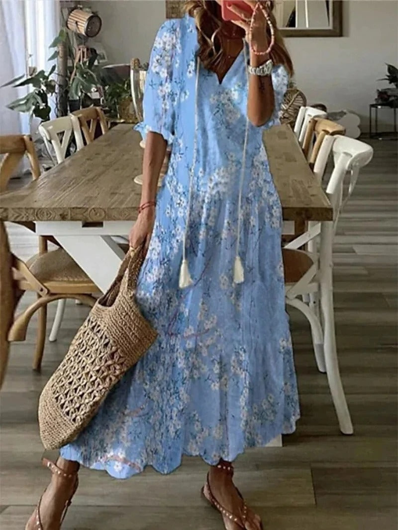 Benthe | Light Breathable Bohemian Style Maxi Dress