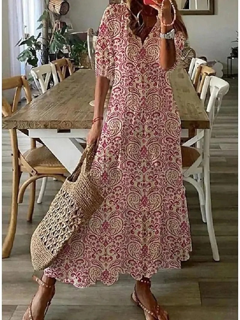 Benthe | Light Breathable Bohemian Style Maxi Dress