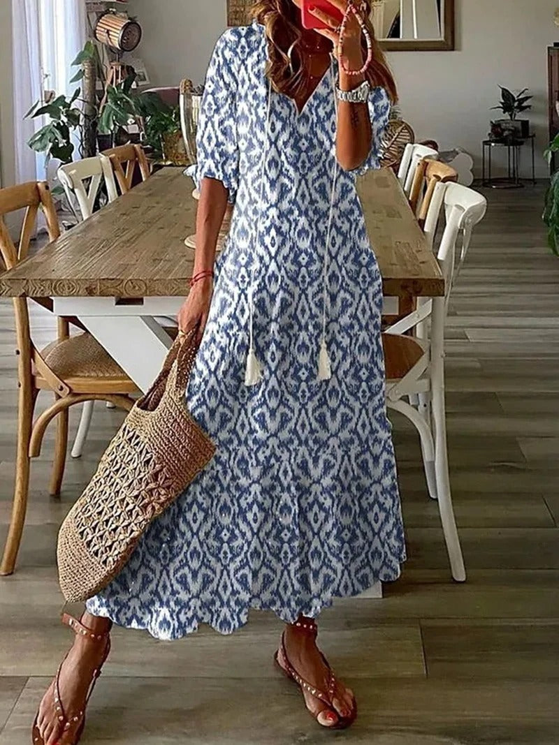 Benthe | Light Breathable Bohemian Style Maxi Dress