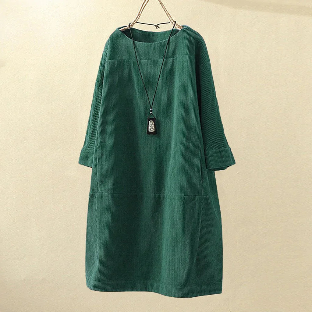 Velanora- Long corduroy top for women