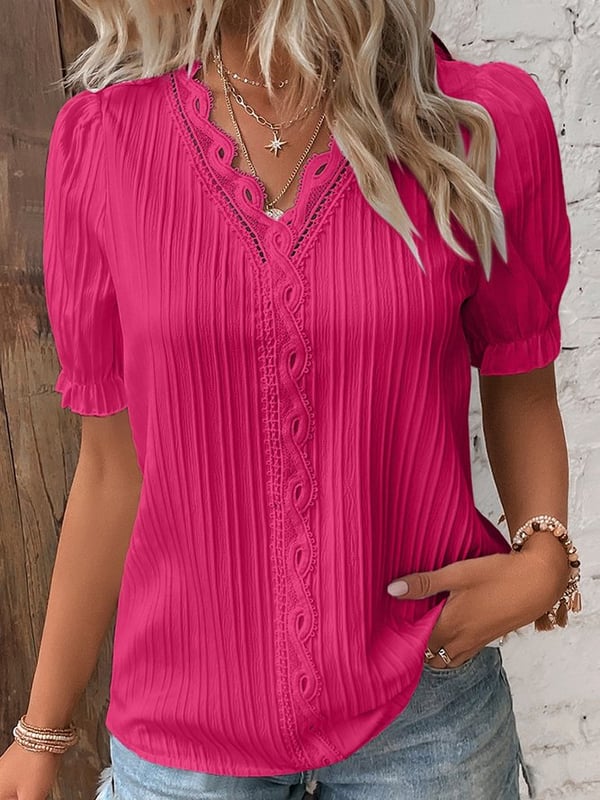 Clarisse Elegante Blusa in Pizzo per Donne Eleganti