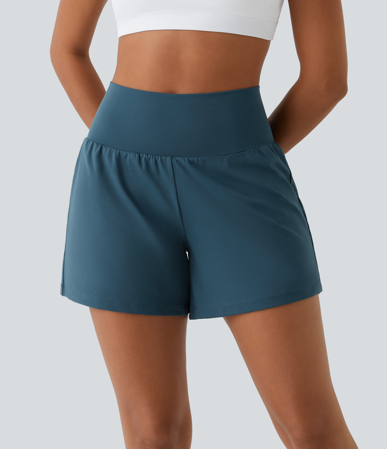 Margarethe | Hoge Taille & Ademend Materiaal Yoga Shorts