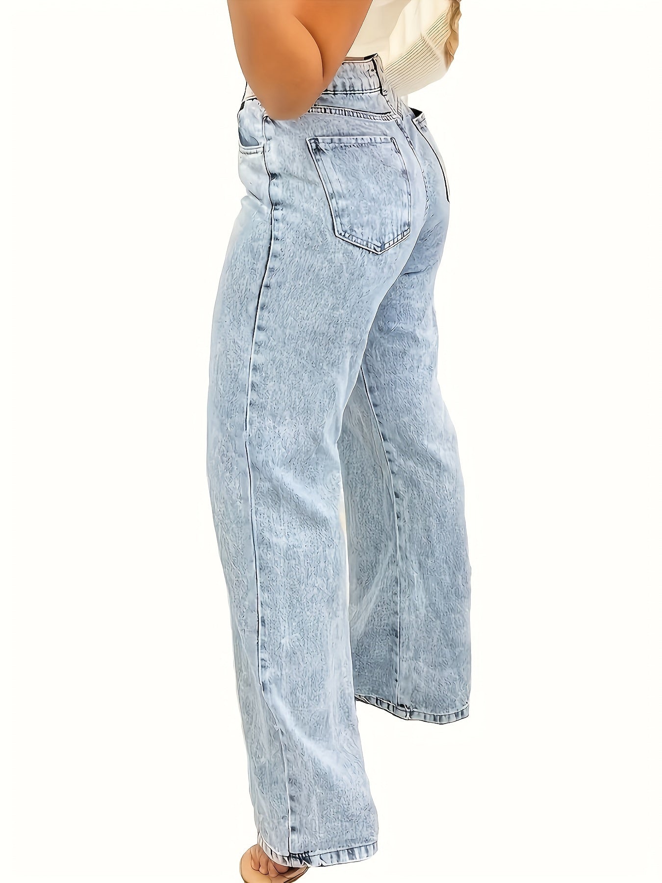 VELANORA- Jeans a vita alta e vestibilità morbida