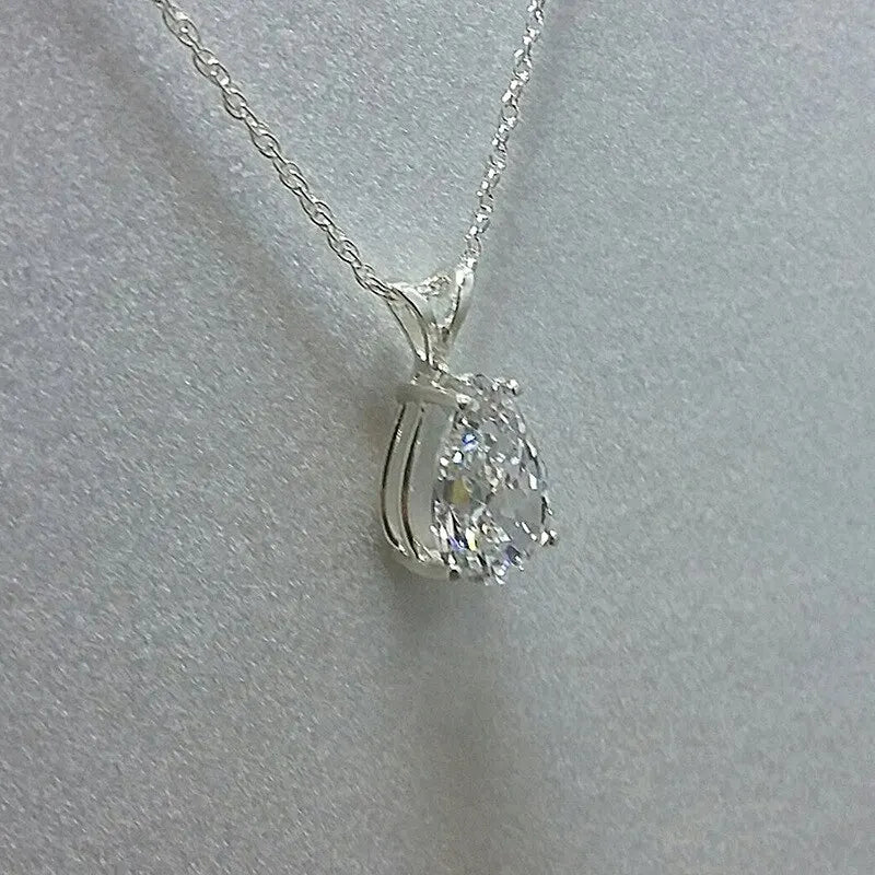 Shine of the Cross Silver Necklace with Diamond Drops