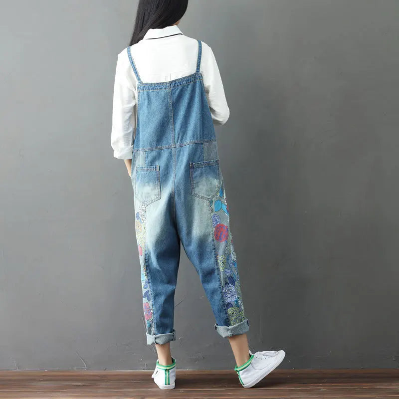 Retro Denim Jumpsuit voor Vrouwen
