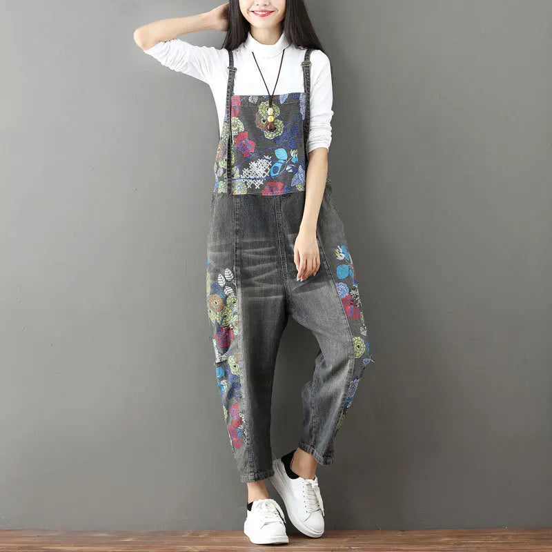 Retro Denim Jumpsuit voor Vrouwen