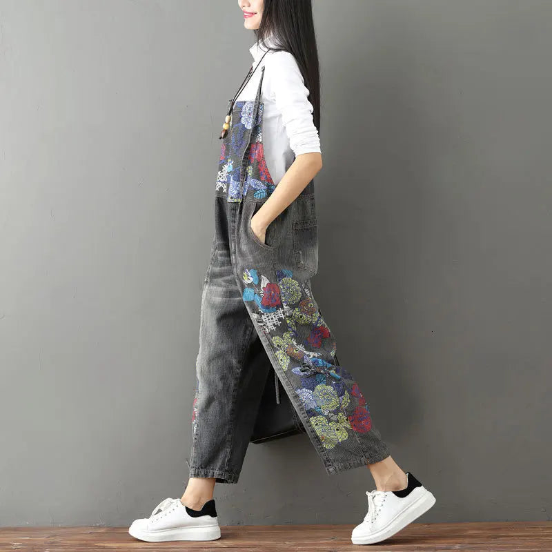 Retro Denim Jumpsuit voor Vrouwen