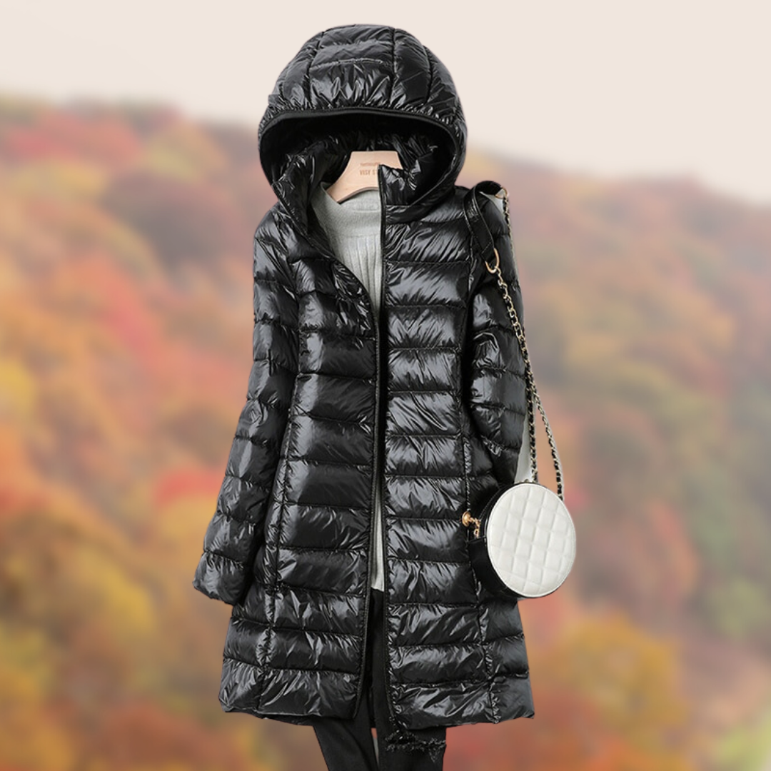 WindChic Giacca da Donna con Cappuccio - Giacca Impermeabile e Calda per Donna