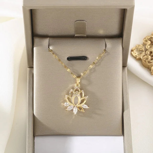 Nova 18K Gold Plattierung Kette mit Katzenaugenstein und Zirkonia