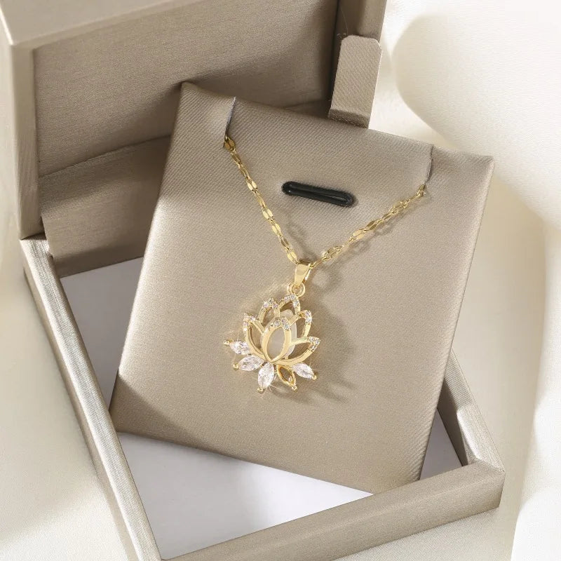 Nova 18K Gold Plattierung Kette mit Katzenaugenstein und Zirkonia