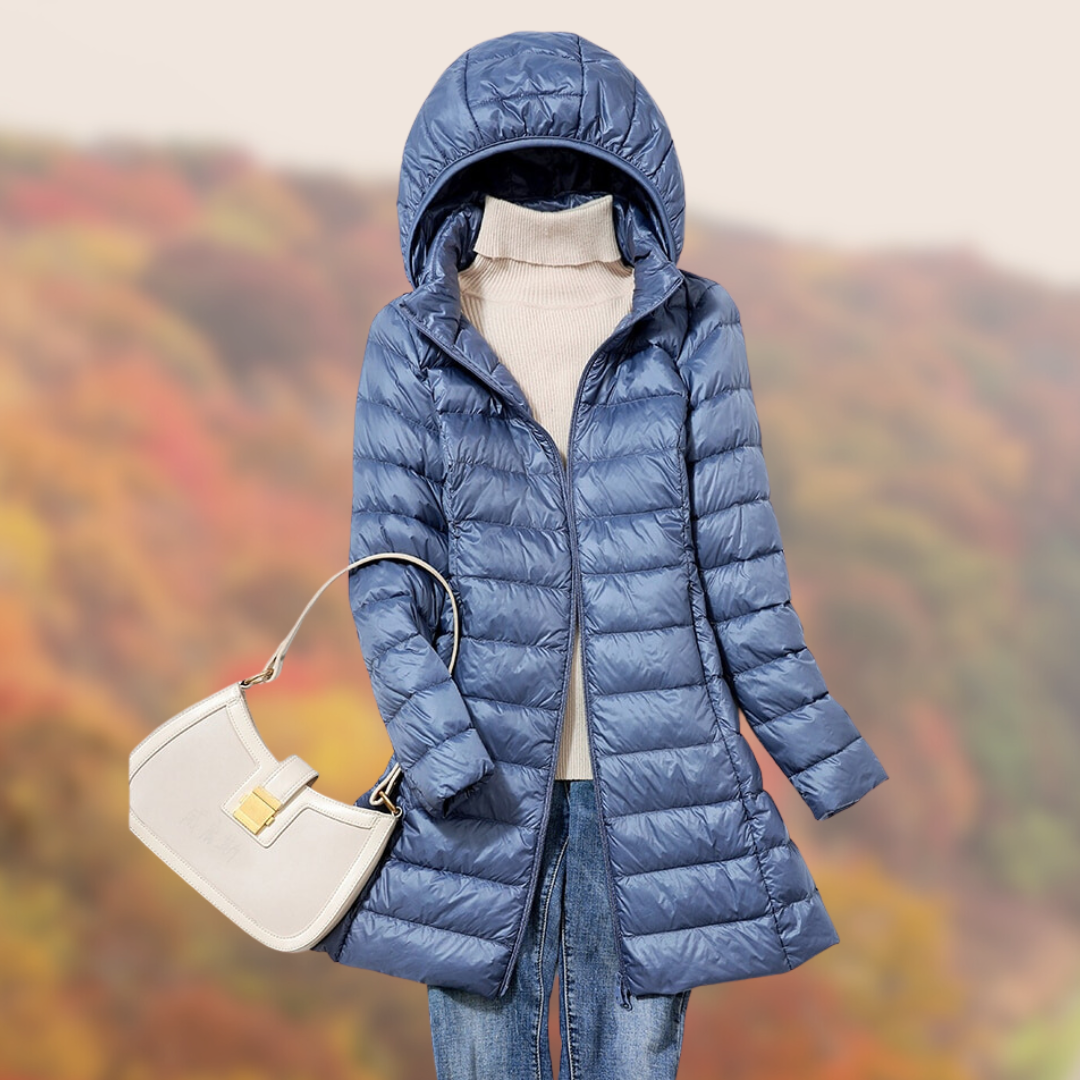 WindChic Giacca da Donna con Cappuccio - Giacca Impermeabile e Calda per Donna