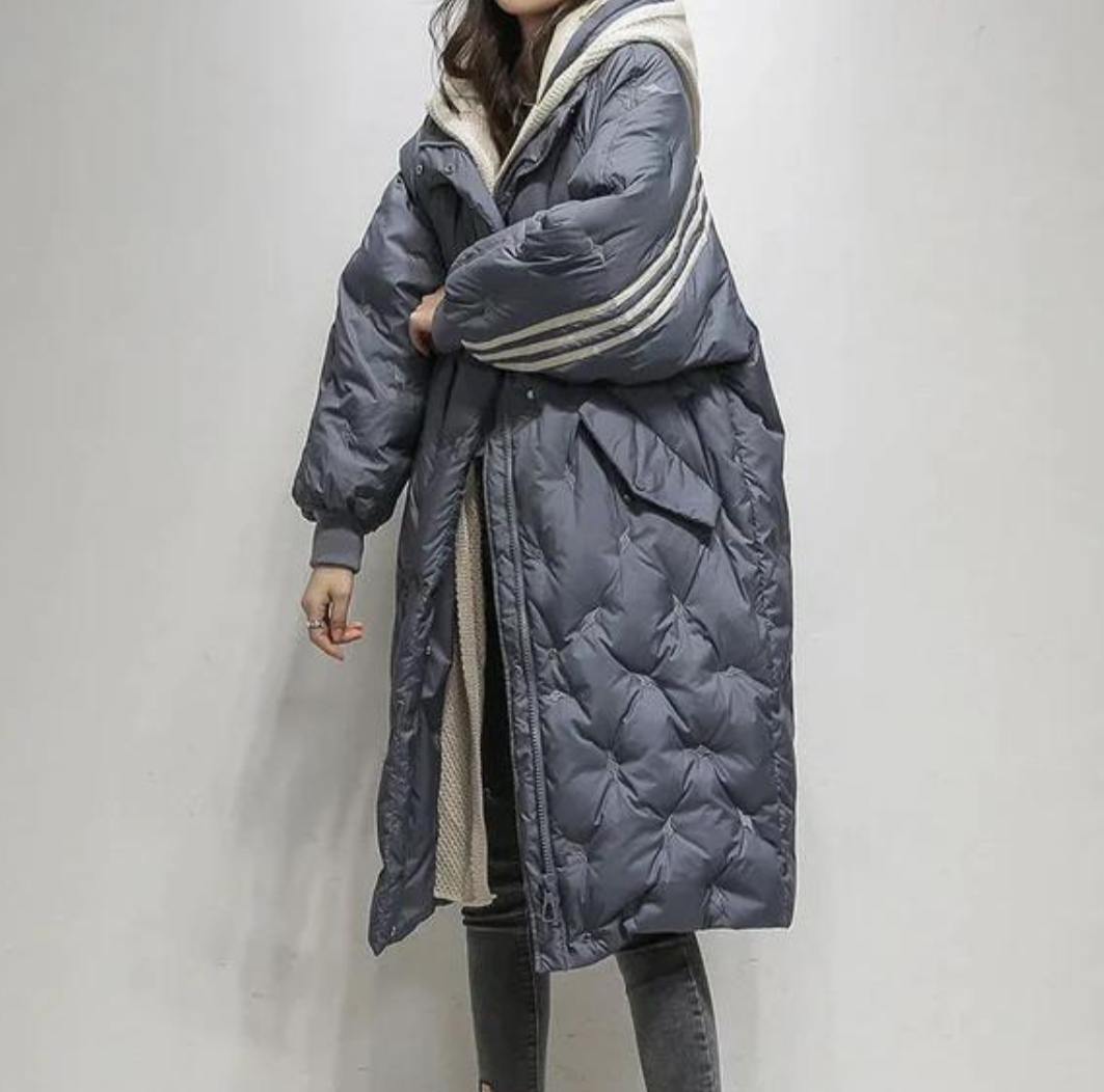 Lined Long Women's Coat – Elegant and Versatile Ladies' Coat