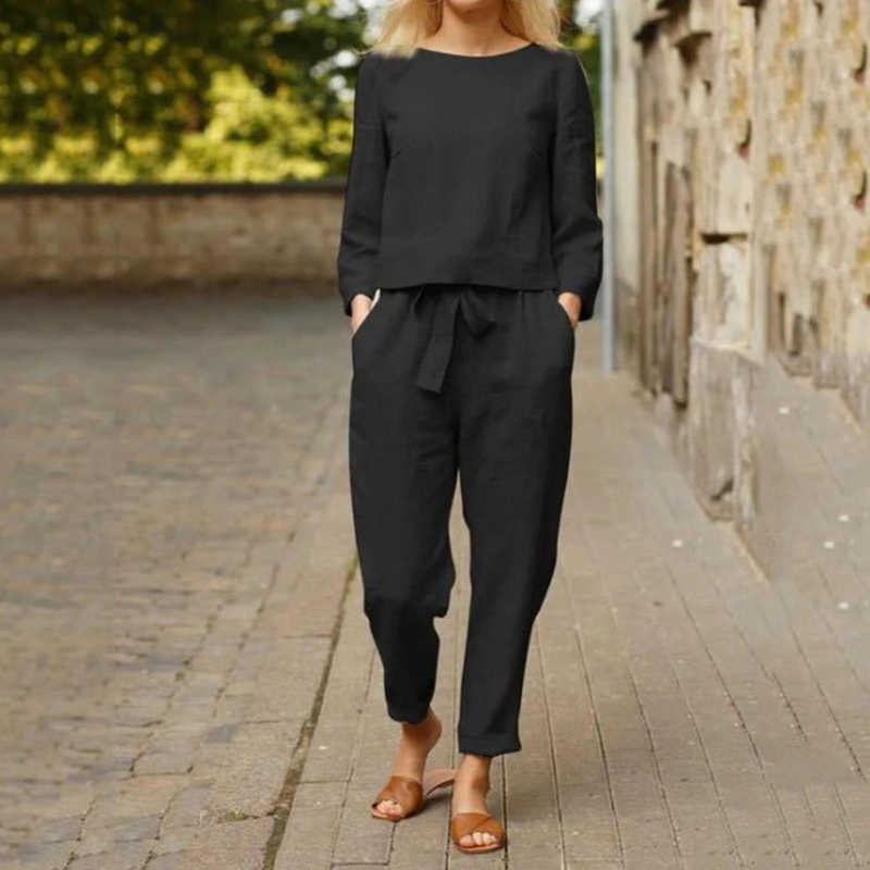 Luxe Valentina Blouse and Pants Set for Stylish Women
