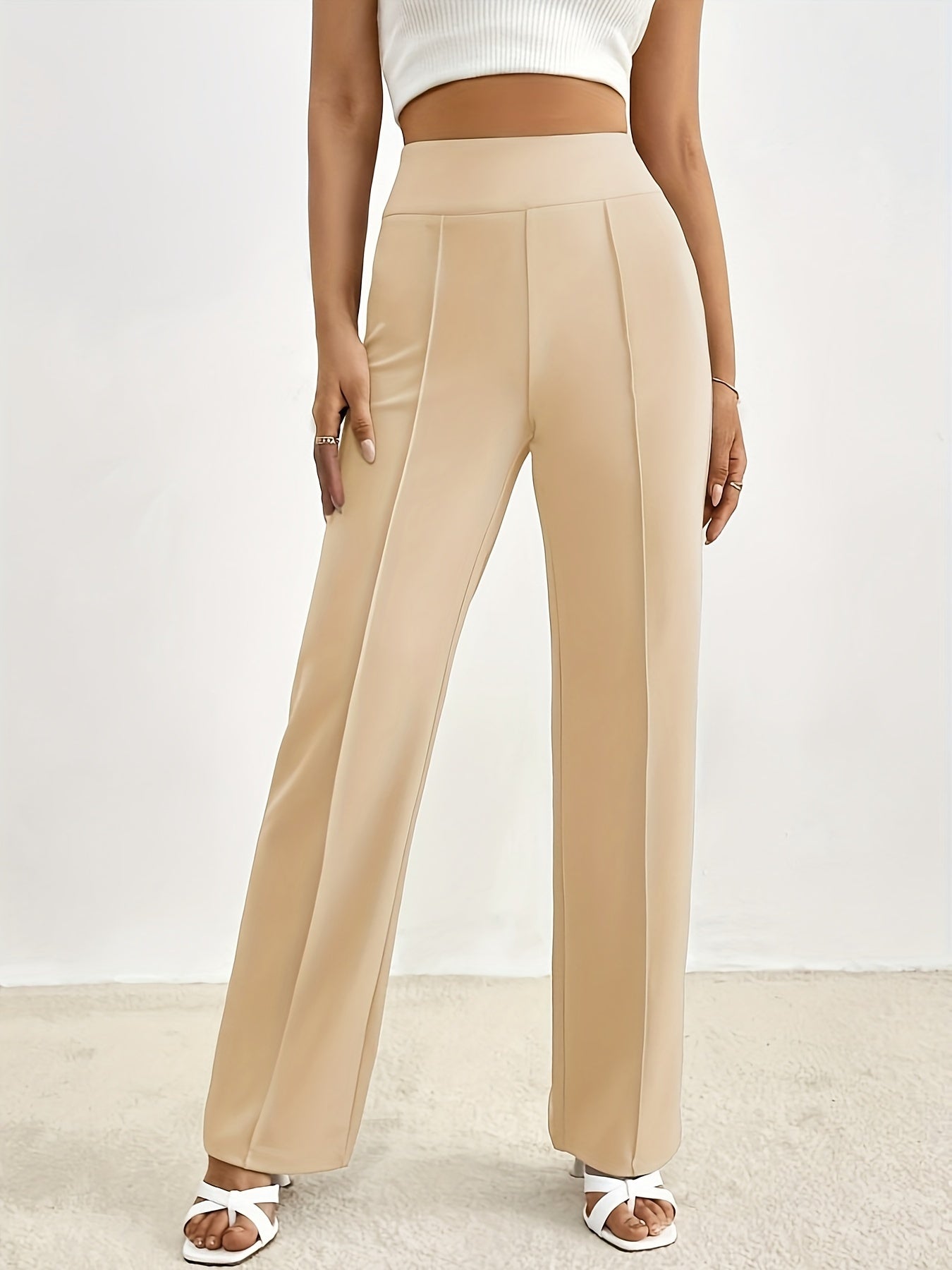 VELANORA - Elegante Broek Met Rechte Pijpen