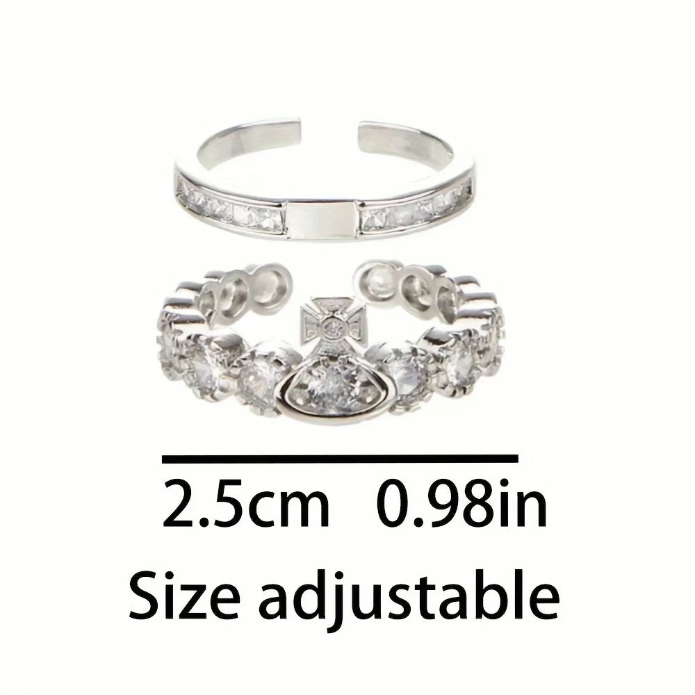 Punk Hiphop Saturn Planet Finger Ring von Cosmic Charms