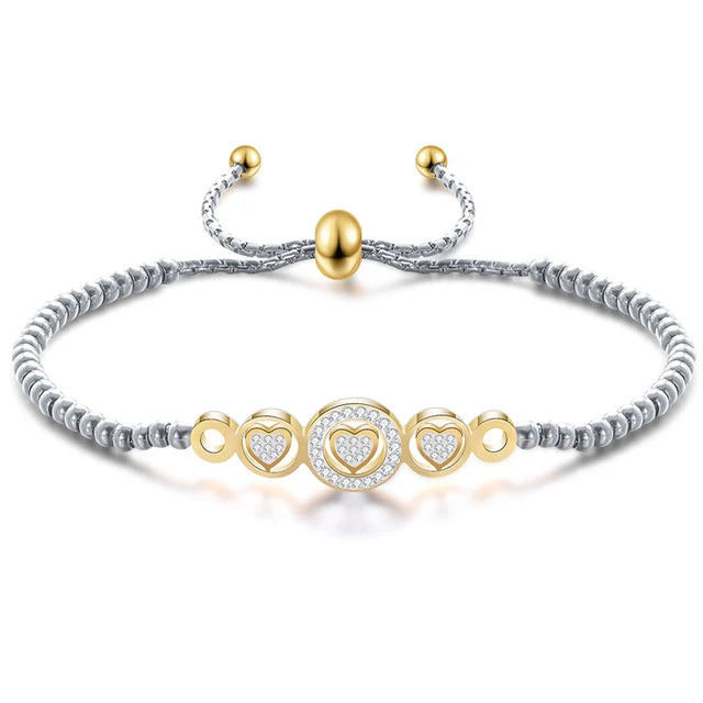 Spirito Frizzante Nuova Moda Ciondolo a Cuore Braccialetti Fatti a Mano