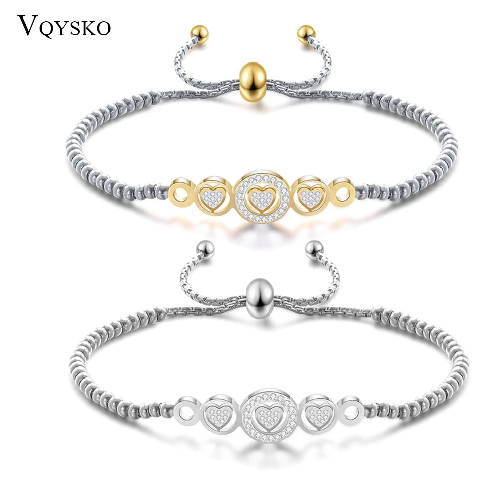 Spirito Frizzante Nuova Moda Ciondolo a Cuore Braccialetti Fatti a Mano
