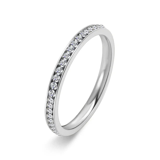 Iced Out Zirconia Ring for Women